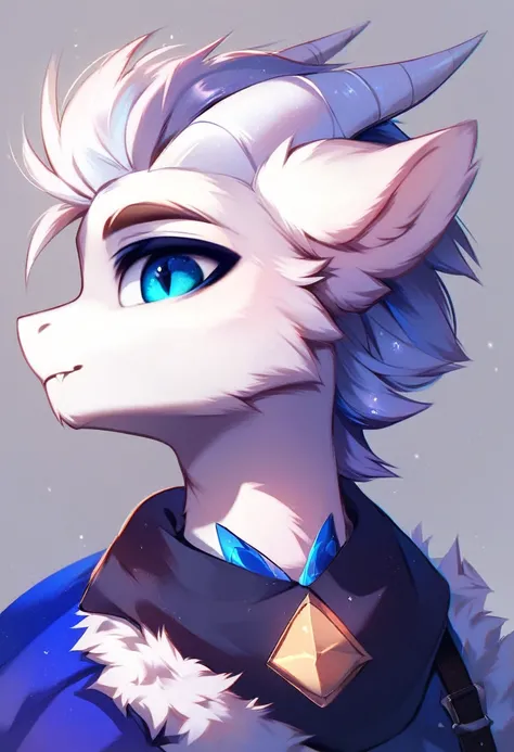 check_9, check_8_up, check_7_up, source_fluffy, rating_safe, from Magnaluna, male, Zefiroth, male dragon, poses seductively, blue eyes, white horns, no hair