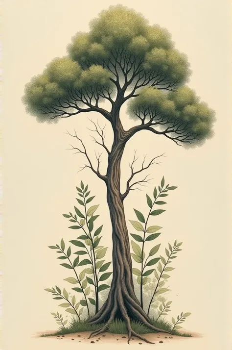 An image of a yarumo tree tattoo 