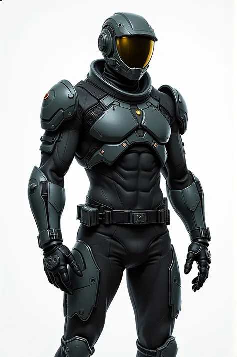 Character of the gender: masculine 
### **Clothing and Equipment:**
- **cybernetic armor:** Multiple parts of 87s body are covered in cybernetic armor plates integrated into his body., especially on the shoulders, forearms, torso and legs. These plates are...