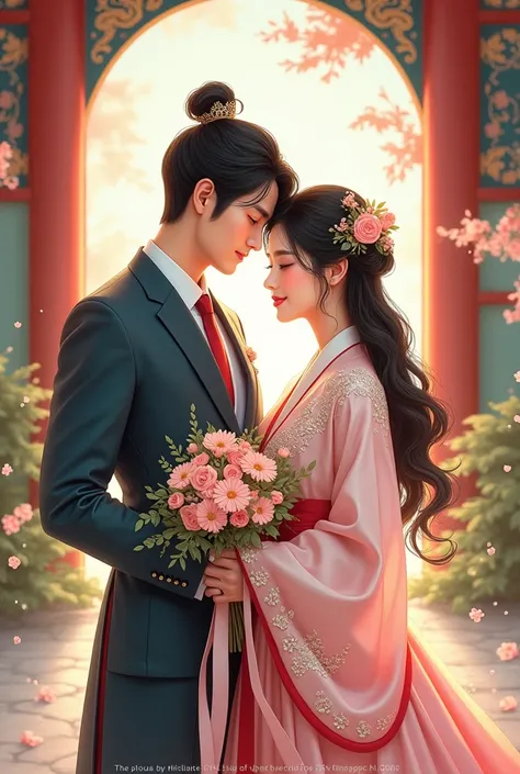 Create manhwa bride and groom 