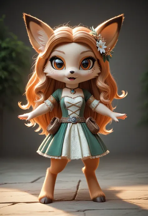 anthropomorphic feminine fox-satyr enchantress. official art – an award-winning digital masterpiece in 4k ultra hd, extreme deta...