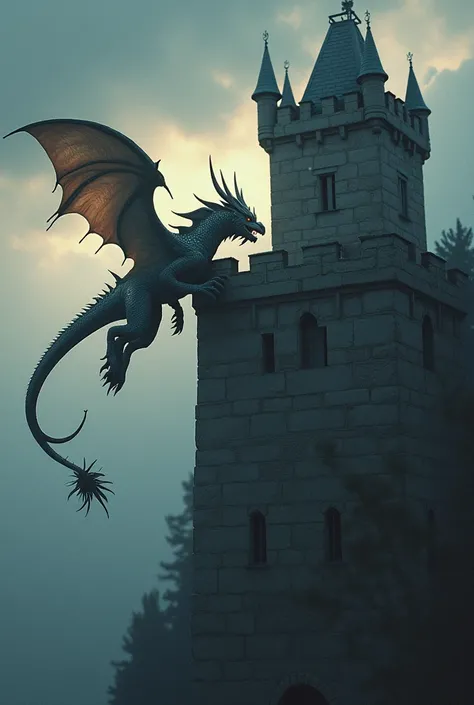 A large dragon with many spikes and sparkling scales all over its body flew up to the highest tower of the castle.. Soon, Behind the Walls, noise was heard from the flapping of its huge wings and gusts of heat. "That evil dragon again", - thought the princ...