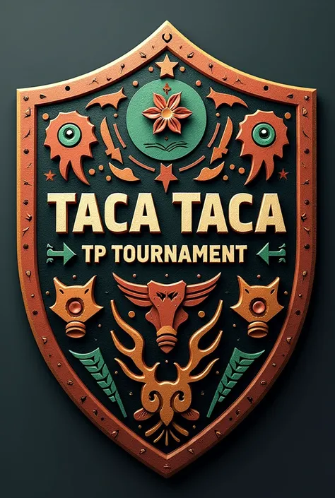 Create shield of "Taca Taca TP Tournament" inspirado en la Novena region de la araucania y que diga en el centro de Taca Taca TP Tournament