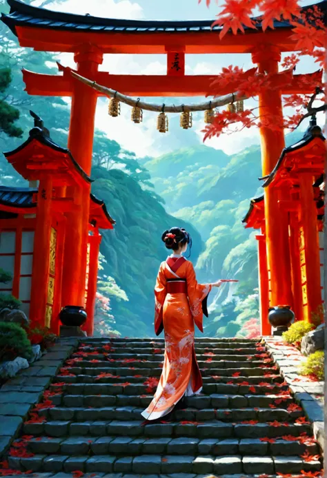 Nine-Tailed Fox　torii　Shrine maiden