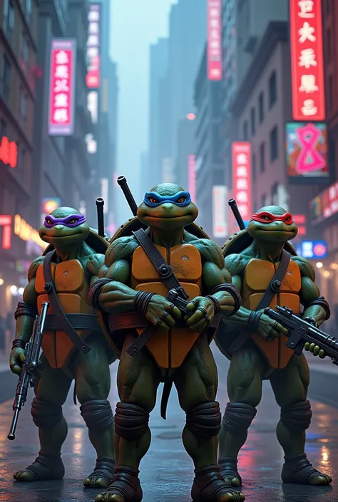 eenage Mutant Ninja Turtles in Cyberpunk style