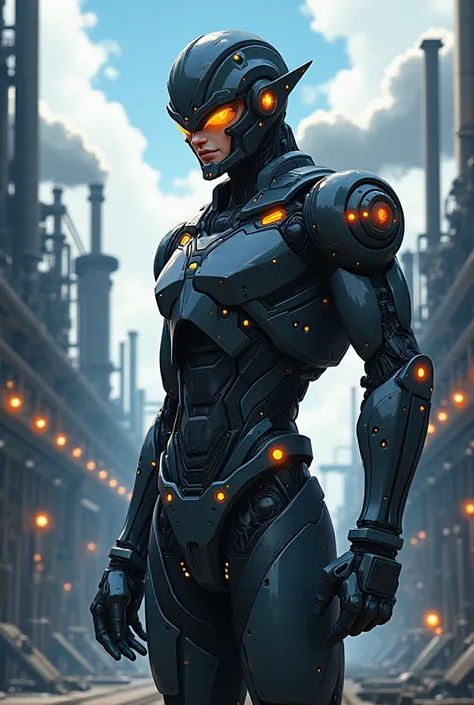 (cyberrealistic:1.2), mechanical, Engineer, industry, anime, saint seiya, hero, eduardo