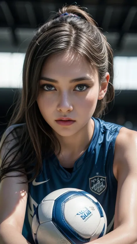 a team of sexy female soccer players, beautiful detailed eyes, beautiful detailed lips, extremely detailed eyes and face, long e...