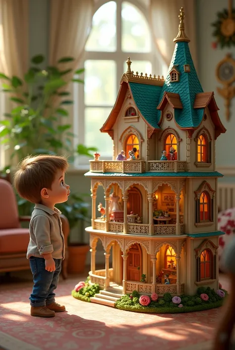 Timmy had never seen a dollhouse like Lily’s, and he was very excited