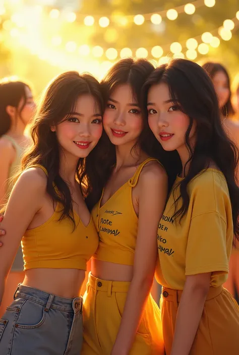 Yellow K-pop fan club with 7 realistic beautiful girls 