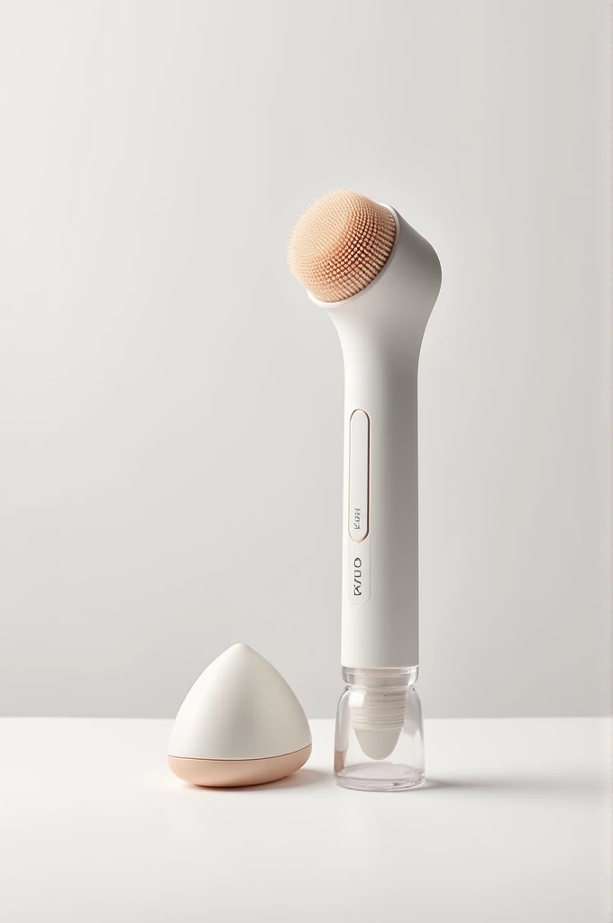 rechargeable brush that stores cream and comes with a separate diffuser