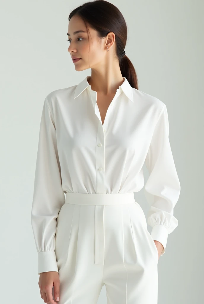 white long sleeve blouse