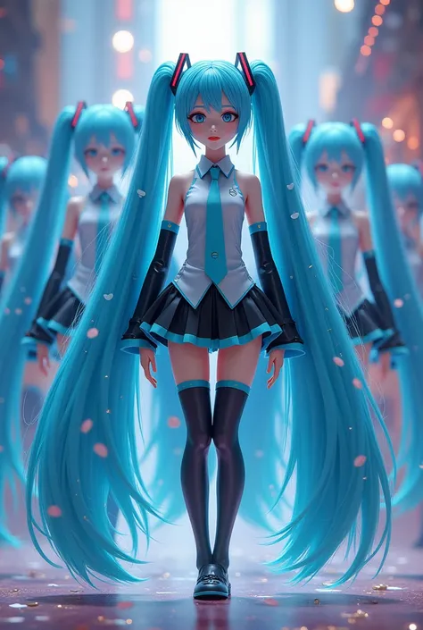 Hatsune Miku that grows in size and then multiplies