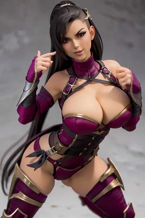 Figure, Mileena, sexy pose, big breasts
