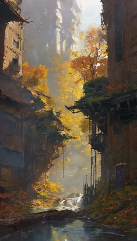 The fall, art inspired by Wadim Kashin
