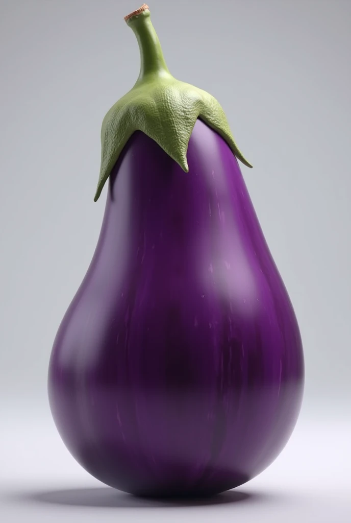 Draw an eggplant in a serious way in 3D