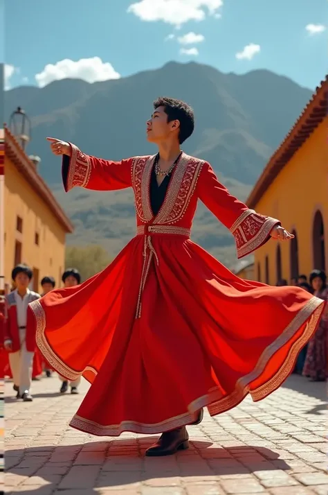 Lee Heeseung from Enhypen dancing cueca