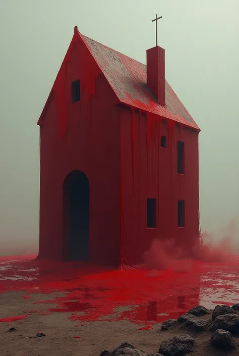 house made of blood,that conveys the concept of death