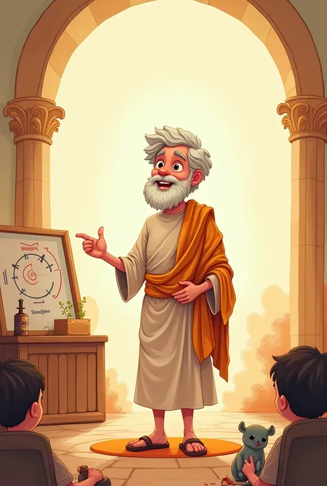 A drawing explaining Plato&#39;s philosophical contribution for even simpler children 