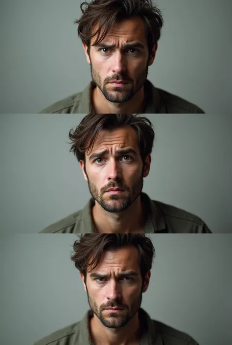 Here are 3 photos of a confused man after getting rejected 