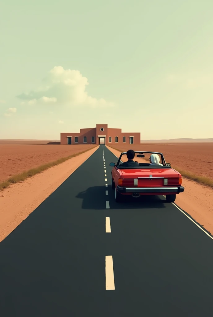 a dark-skinned man drives the car with his wife who wears corrective glasses traveling in Mauritania,
they pass by an institute that teaches civil engineering called « ISM-BTPU », where they used to study in it.

This institute is five kilometers from the ...