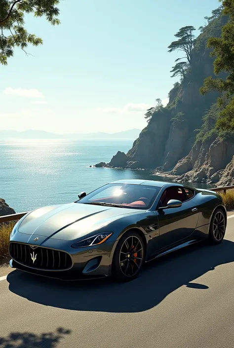 Luxury car by the sea 