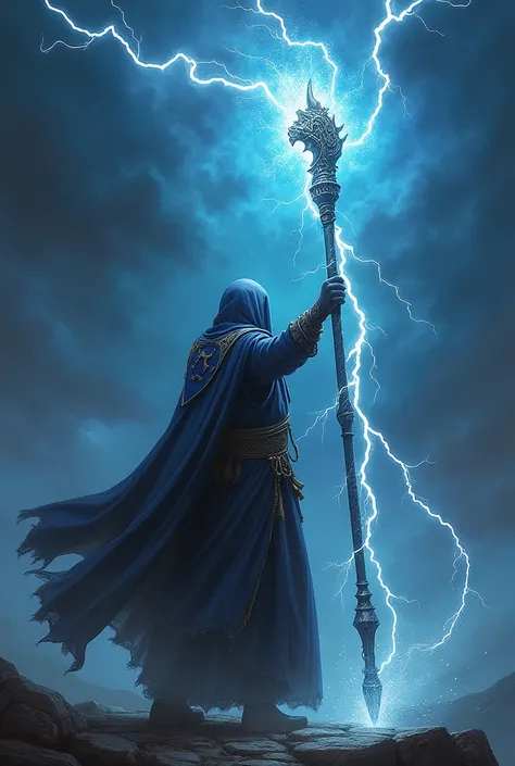 Lightning Staff, rpg illustration