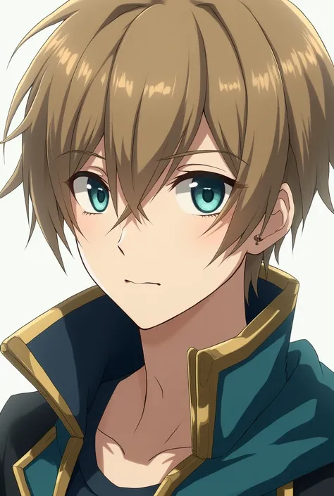 Based on the character Eugeo from the Sword Art Online light novel. Seventeen-year-old man, with light brown hair, white skin and blue-green eyes. Features both Asian and European. Thin face and sharp chin, without facial veil. 