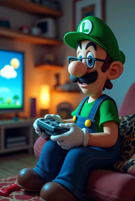 Luigi as a gamer
