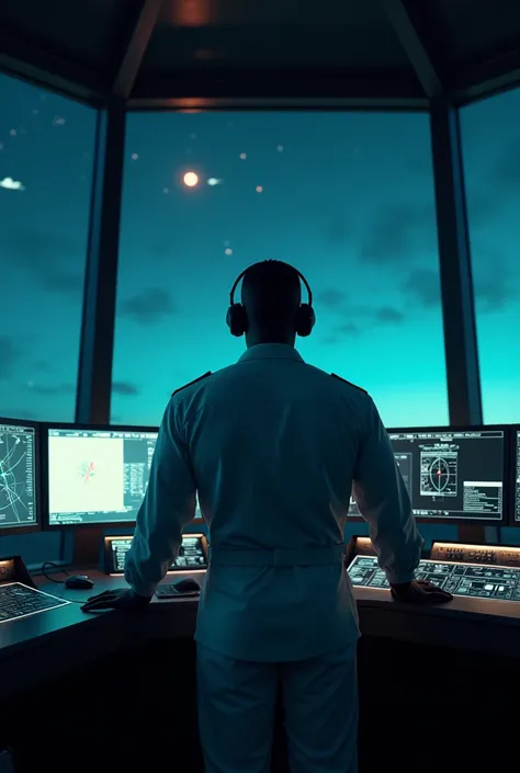 Black Blind Air Traffic Controller