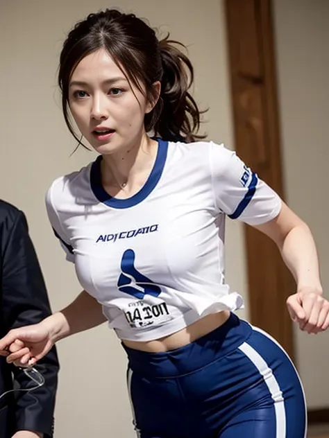 Running shirt and pants, amazing aura