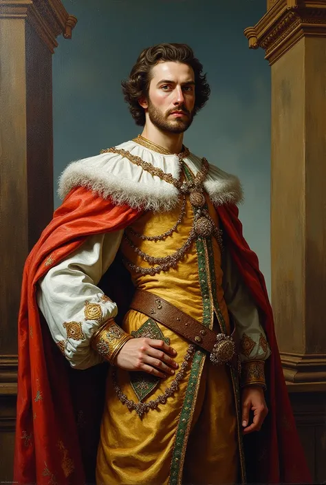 First Bourbon king of Spain, painting with not very realistic