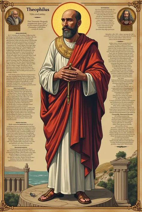 you can create a character map of Saint Theophilus of Antioch with the following information: He was born by the Euphrates and was educated in Hellenic culture. He converted to Christianity as an adult and later became bishop of Antioch. He wrote three boo...