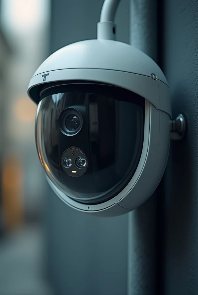 a security camera inside a shield
