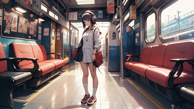 A woman wearing headphones, Anime Style 4 k, anime wallpaper 4k, anime wallpaper 4k, 4k anime wallpaper, anime art wallpaper 4k, anime art wallpaper 4k, Anime Style. 8k, Anime atmosphere, Ultra HD Anime Wallpaper, Anime Art Wallpaper 8K, Anime Background、t...