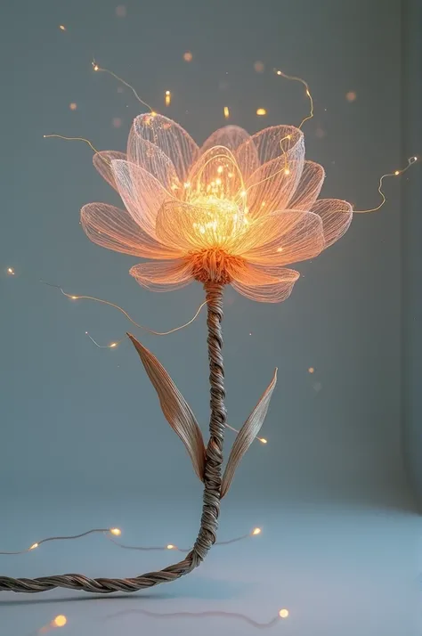 small flower made of electricity wires