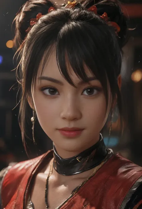 tekken, xiaoyu, (best qualityer, ultra detail), (realisitic:1.37), beautiful and detailed face, ultra-realisitic texture, exquis...