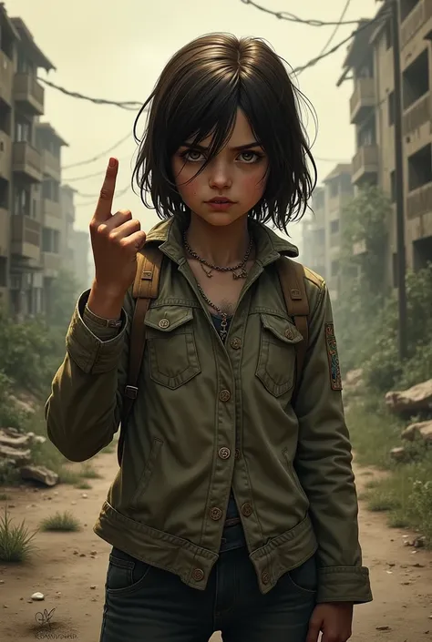 clementine of the walking dead middle finger