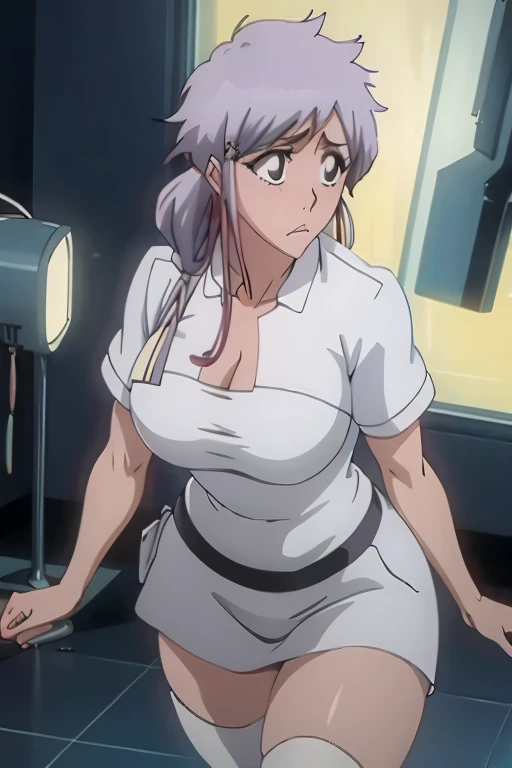 Large Breasts, whole body,Thighs,Light blush, High resolution,, nurse