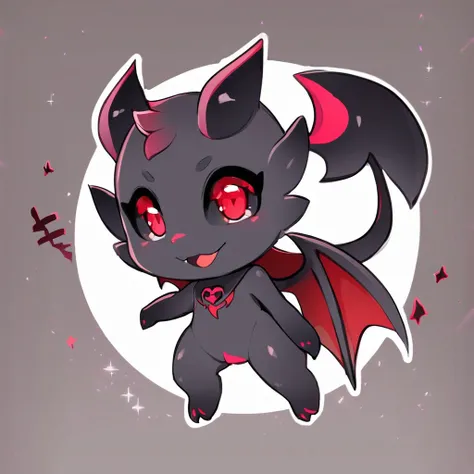 chibi, cute character, devil-like, icon, fantasy