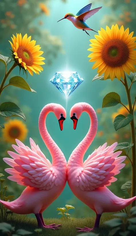 Archetypes:
Hummingbird
Yellow sunflowers
Diamond
Two pink swans forming a heart 