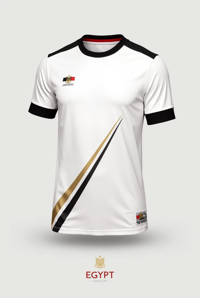 Simple but not so simple Egypt national team football shirt , a few lines , front and back of the shirt
White
Black
Gold
Red

