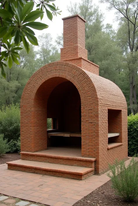 A wood-fired oven transformed into a small, smaller but more beautiful crematorium, of bricks