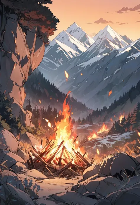 Five Mountains Feed Fire