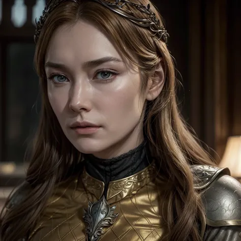 What would Cersei Lannister from Game of Thrones look like in a Pixar animated movie with long dark hair?