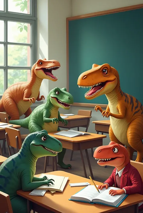 dinosaurs at school
