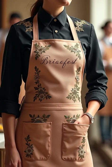 Draw an apron for a food festival called Brialafest and formal bse