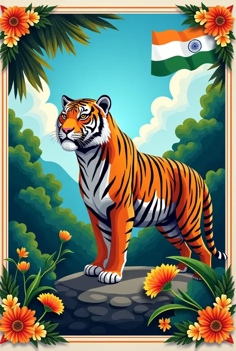 Indian independence day natura poster