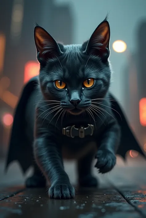 Cat dressed as Batman