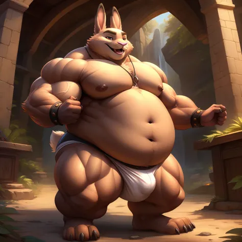 Adventure stories, Character Huge Obese Epic sports leotard Zootopia presentation, Epic Zootopia teen character, Dungeons and Dragons style, He is very Obese and very muscular character, He is a member of a tribe of magical creatures who are trained for ba...