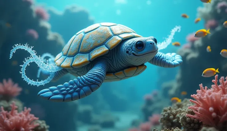 (best quality, masterpiece, ultra detailed, ultra high res, photorealistic, raw photo, absurdres, absolutely resolution), Fictional creature that combines "jellyfish" and "turtle".